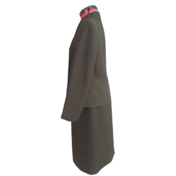 Kasper Skirt Suit Women's Size 10 Black 2-Piece Set Blazer & Skirt Waist Beading - Picture 2 of 9